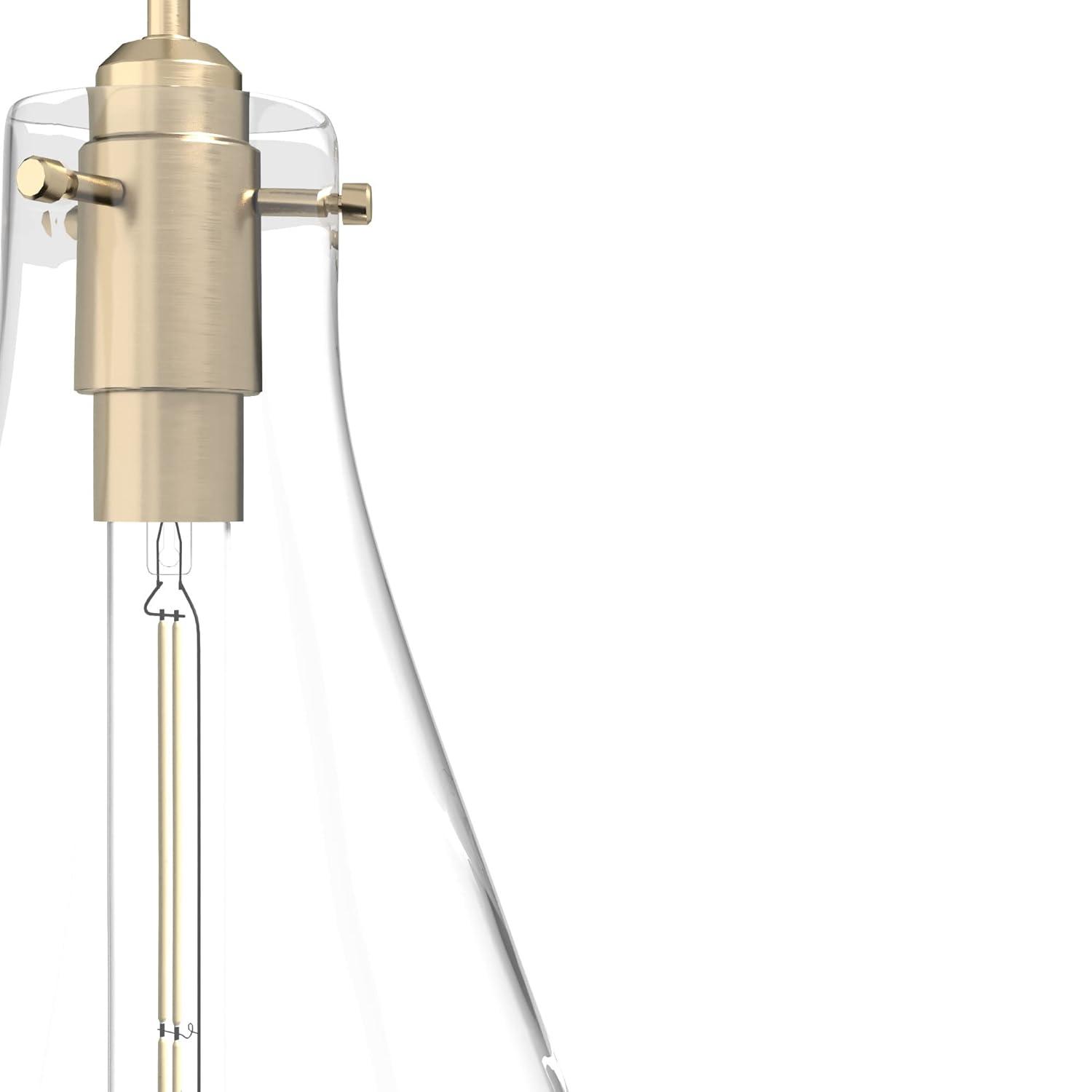 Hunter - Lundin 1-light Alturas Gold, Medium Size Pendant Light, Dimmable, Formal Style, Teardrop Shaped, for Bedrooms, Kitchens, Dining, Living Rooms - 19564
