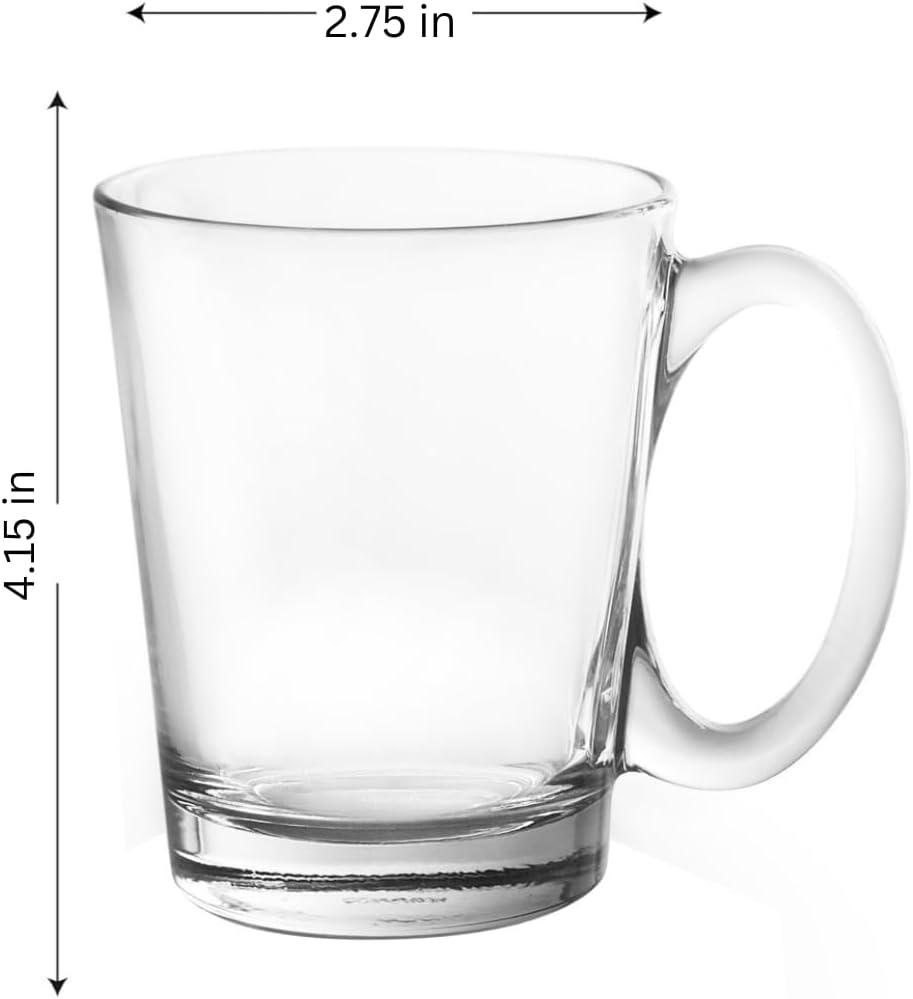 Glass Coffee/Tea Mug - 10.5oz - Set of 6