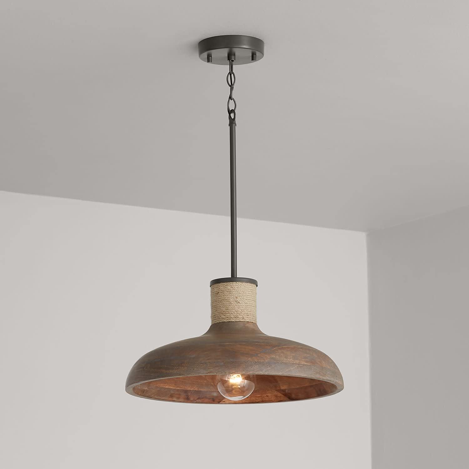 Capital Lighting Jacob 1 - Light Pendant in  Grey Wash/Iron Silk