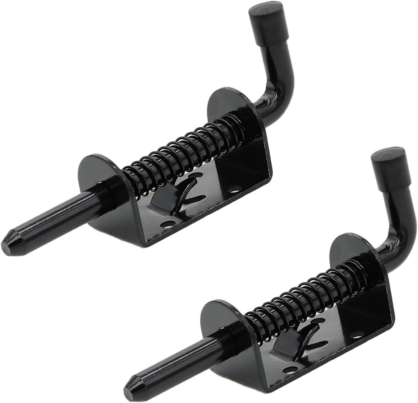 Black Heavy Duty 5-Inch Spring Loaded Latch Bolt