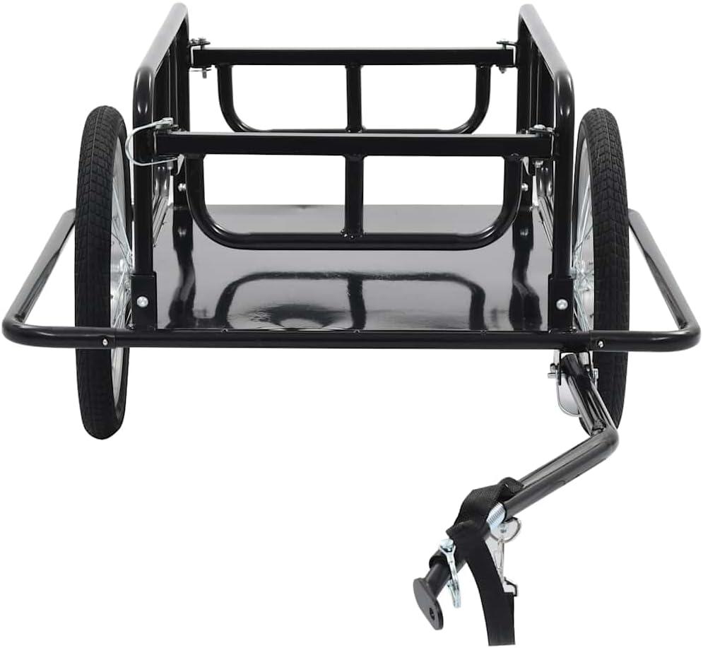 VidaXL Bike Trailer 51.2"x28.7"x19.1" Steel Black