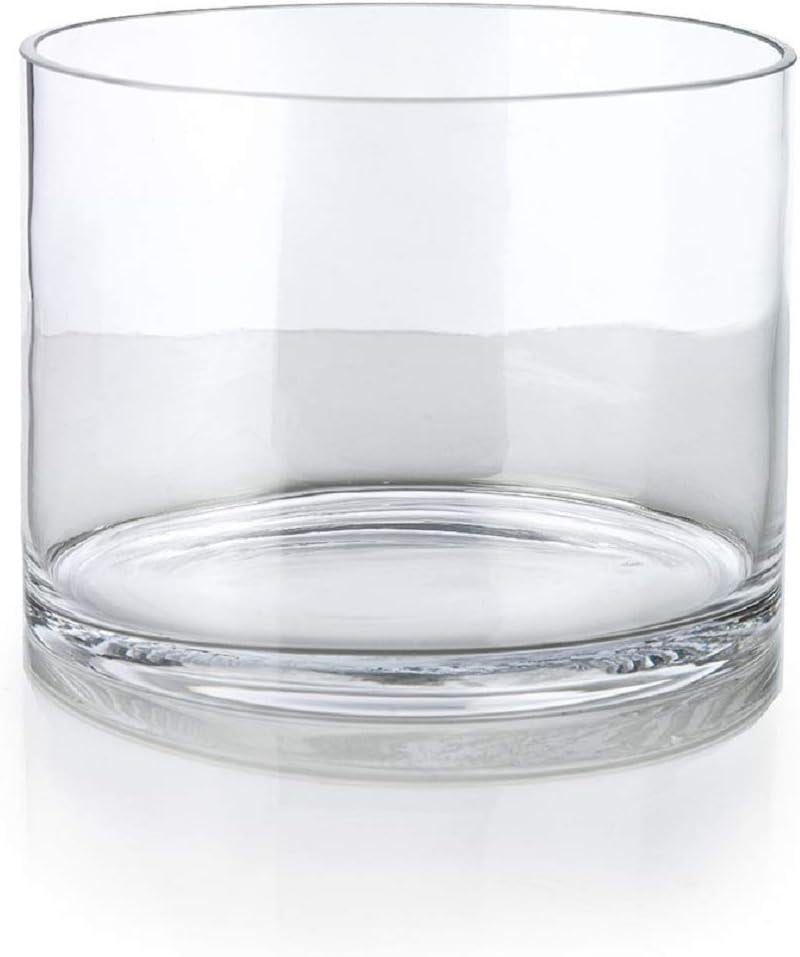 Serene Spaces Living Clear Glass Cylinder Vase, Single