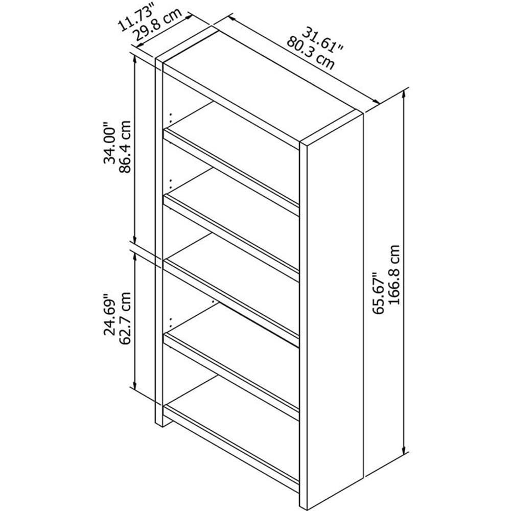 Echo 66" H x 32" W Standard Bookcase