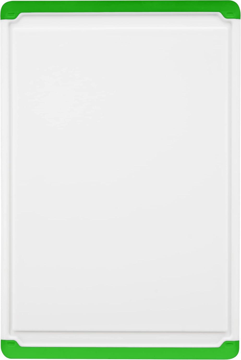 Large Cutting Boards for Kitchen - Dishwasher Safe Non-Slip Cutting Boards with Juice Grooves, Easy Grip Handles - Large and Thick Chopping Board - Green