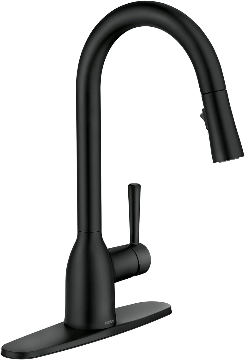 Matte Black Stainless Steel Pull-Out Spray Kitchen Faucet