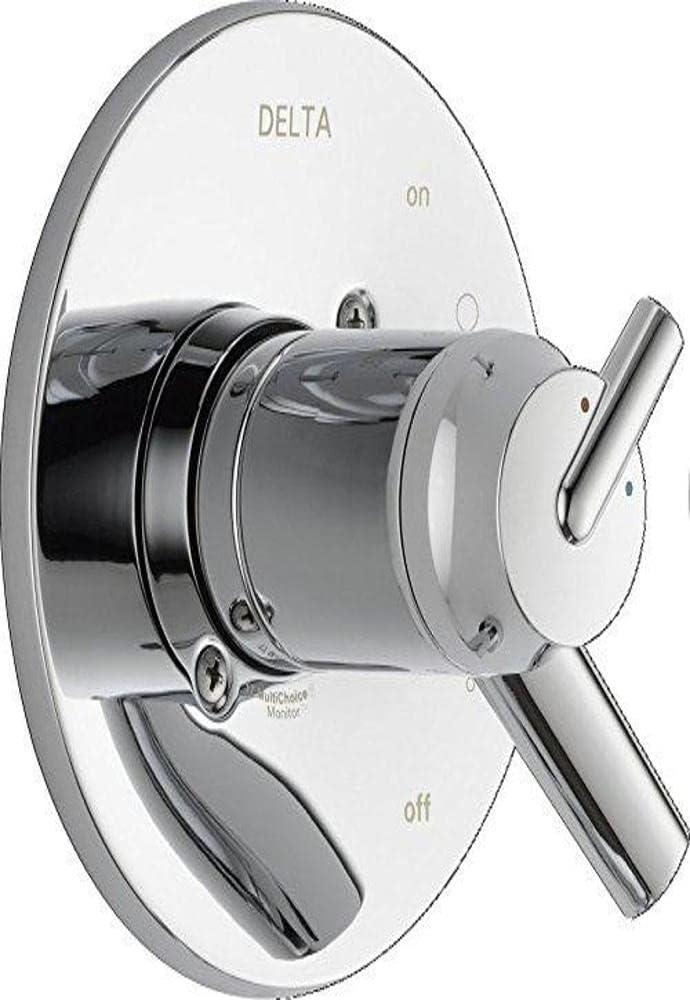 Chrome Stainless Steel Wall-Mounted Shower Trim with Lever