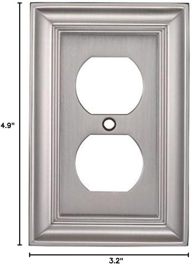 Cosgrove Satin Nickel Single Duplex Wall Plate