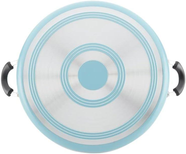 Farberware Sartén Familiar Antiadherente Easy Clean de 14", Cocina Jumbo con Tapa, Aguamarina