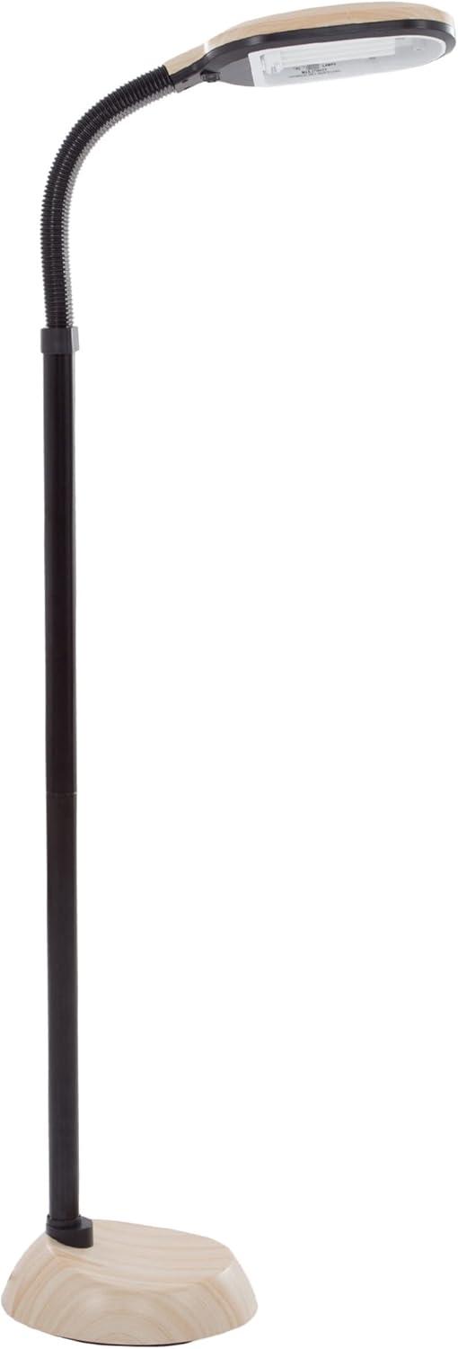 Arcadian 20'' Adjustable Arc Floor Lamp in Light Wood Grain