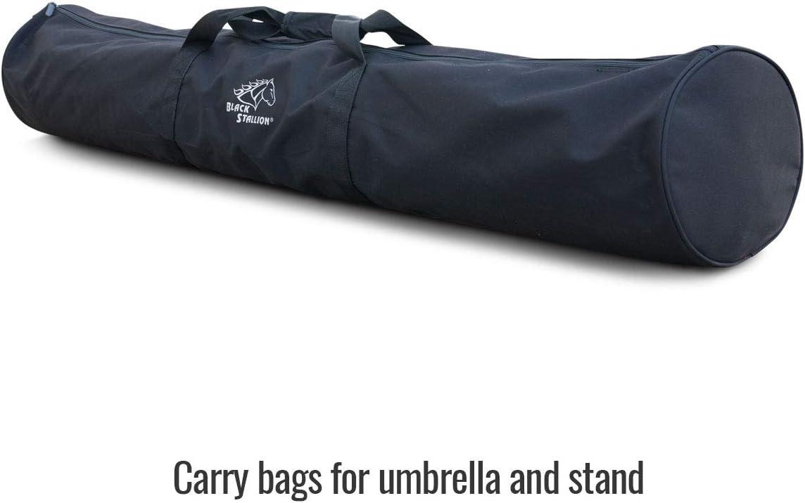 Yellow Vinyl Industrial Umbrella with Black Tripod Stand