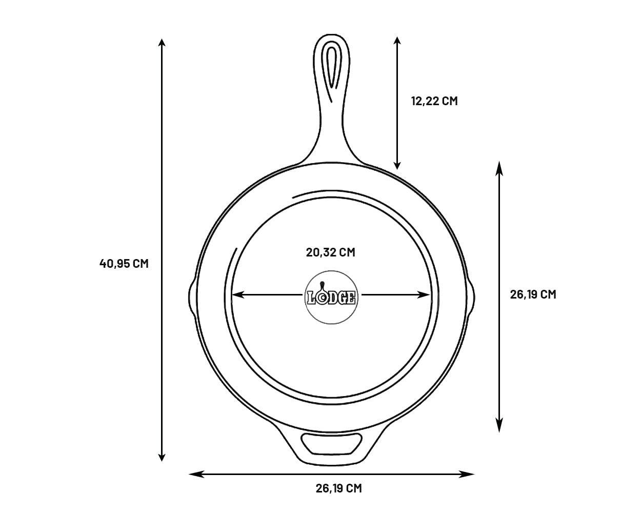 Lodge 10.25" Cast Iron Skillet: Preseasoned, Tarnish & Heat-Resistant, Gas & Electric Compatible, 6" Handle