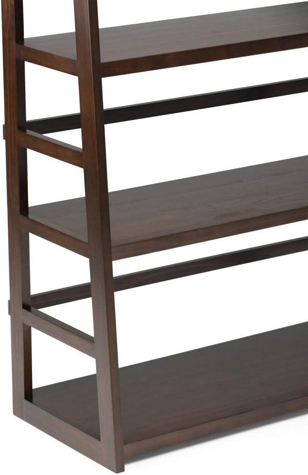 Simplihome Wide Bookcase, Acadian, Walnut