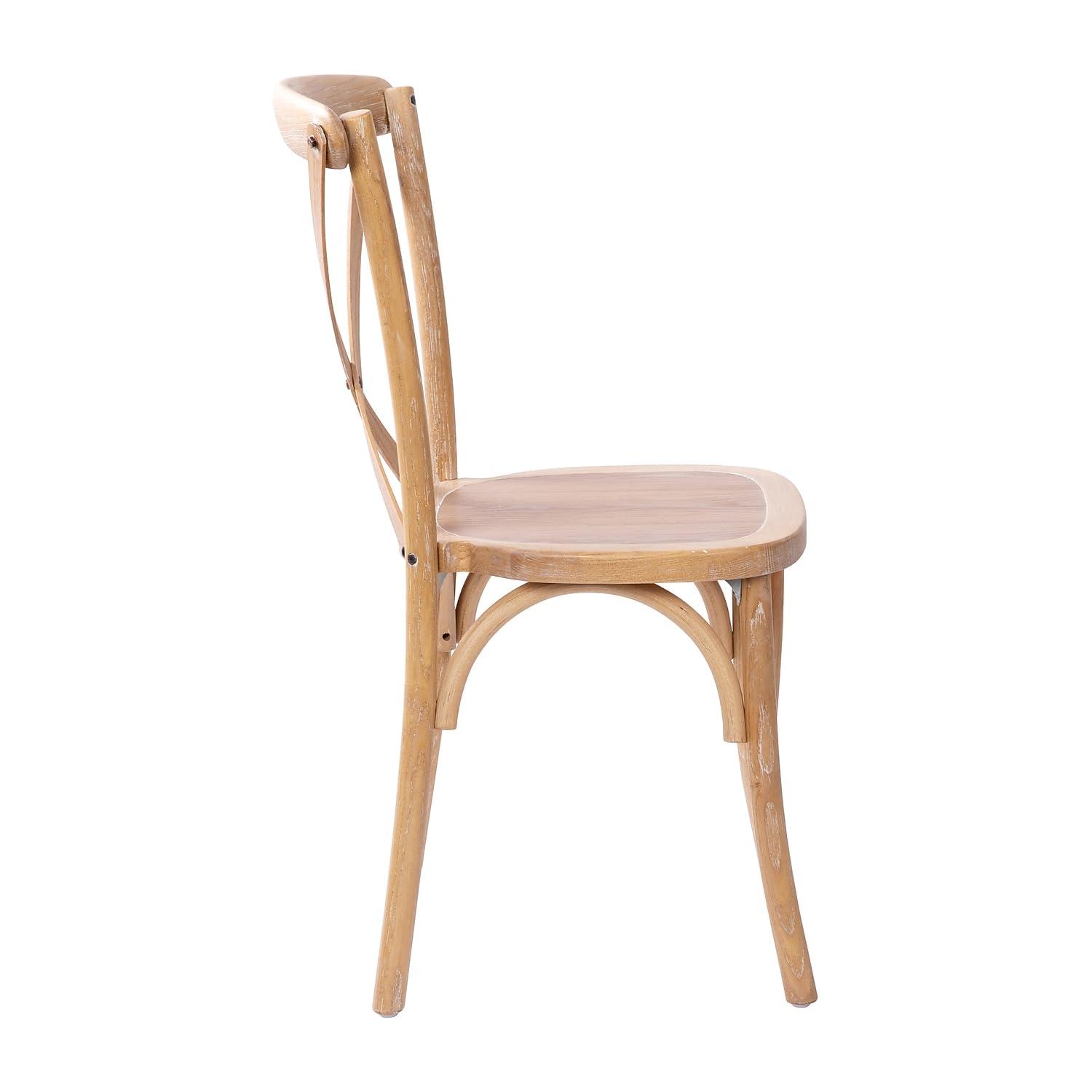 Flash Furniture Advantage Driftwood X-Back Chair