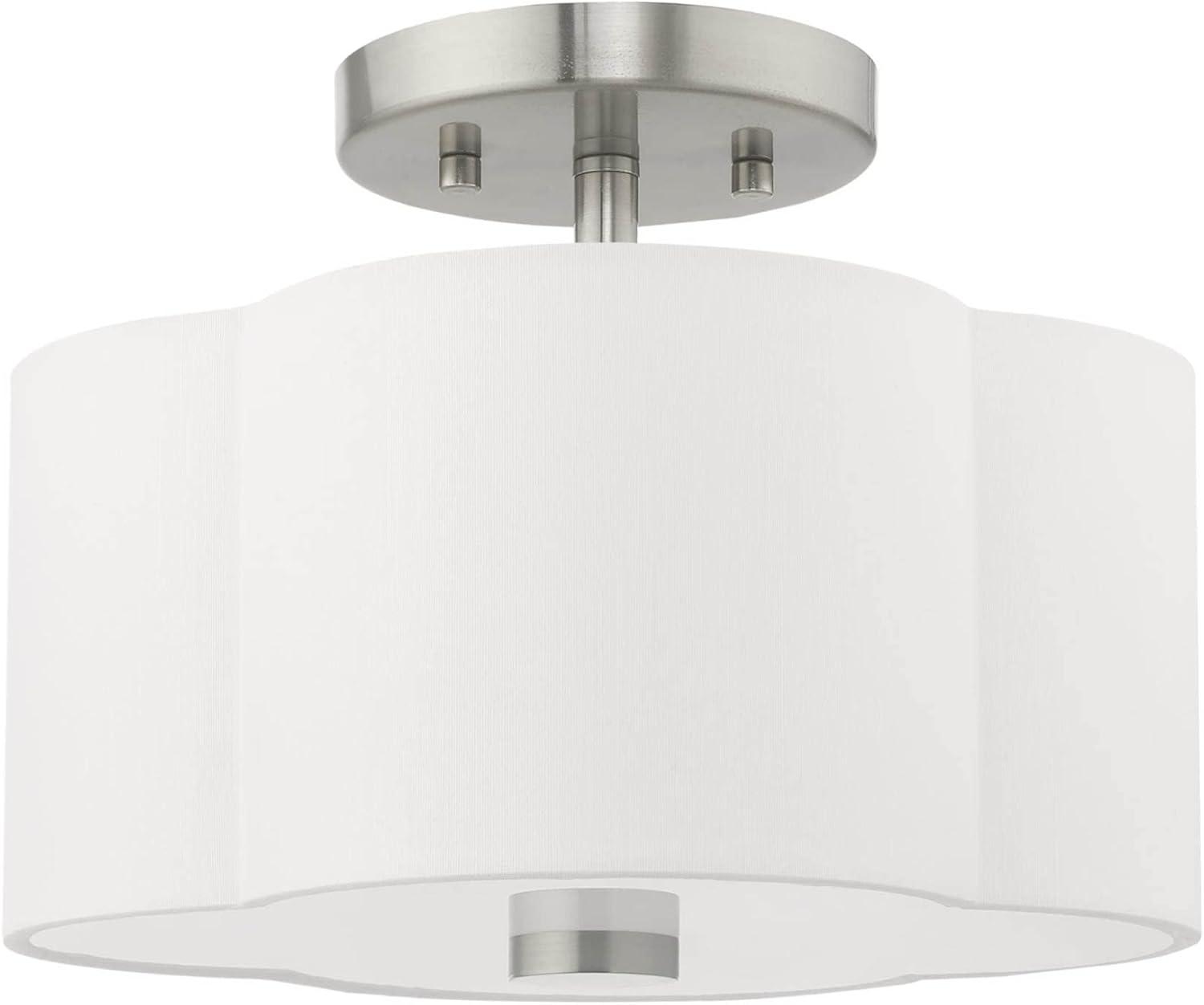 Livex Lighting Chelsea 2 - Light Flush Mount in  Brushed Nickel