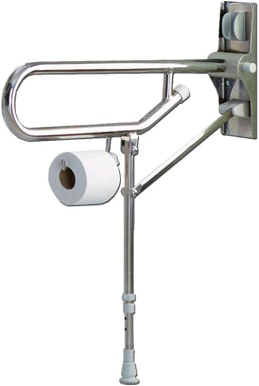 Stainless Steel Fold-Up Support Grab Bar with Adjustable Leg