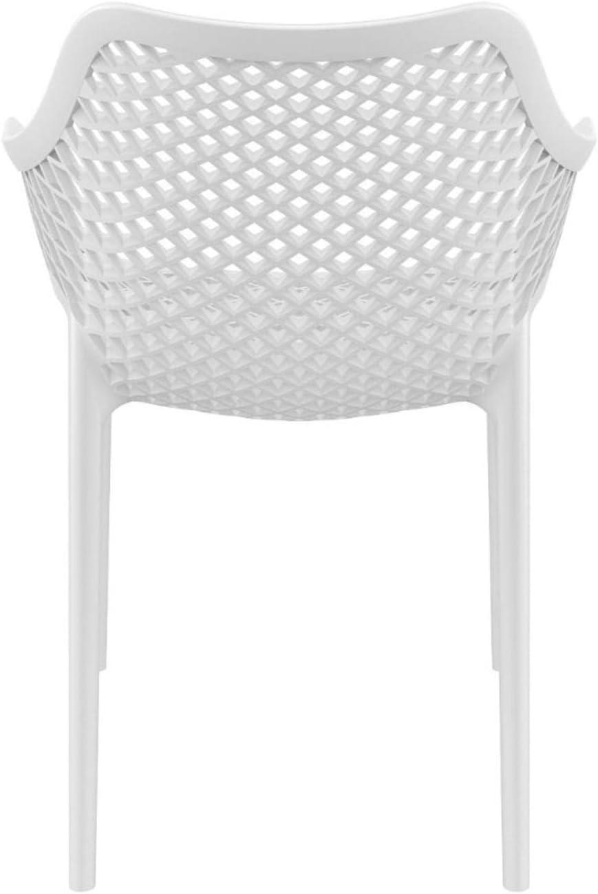 Modern Air XL White Polypropylene Outdoor Dining Chair