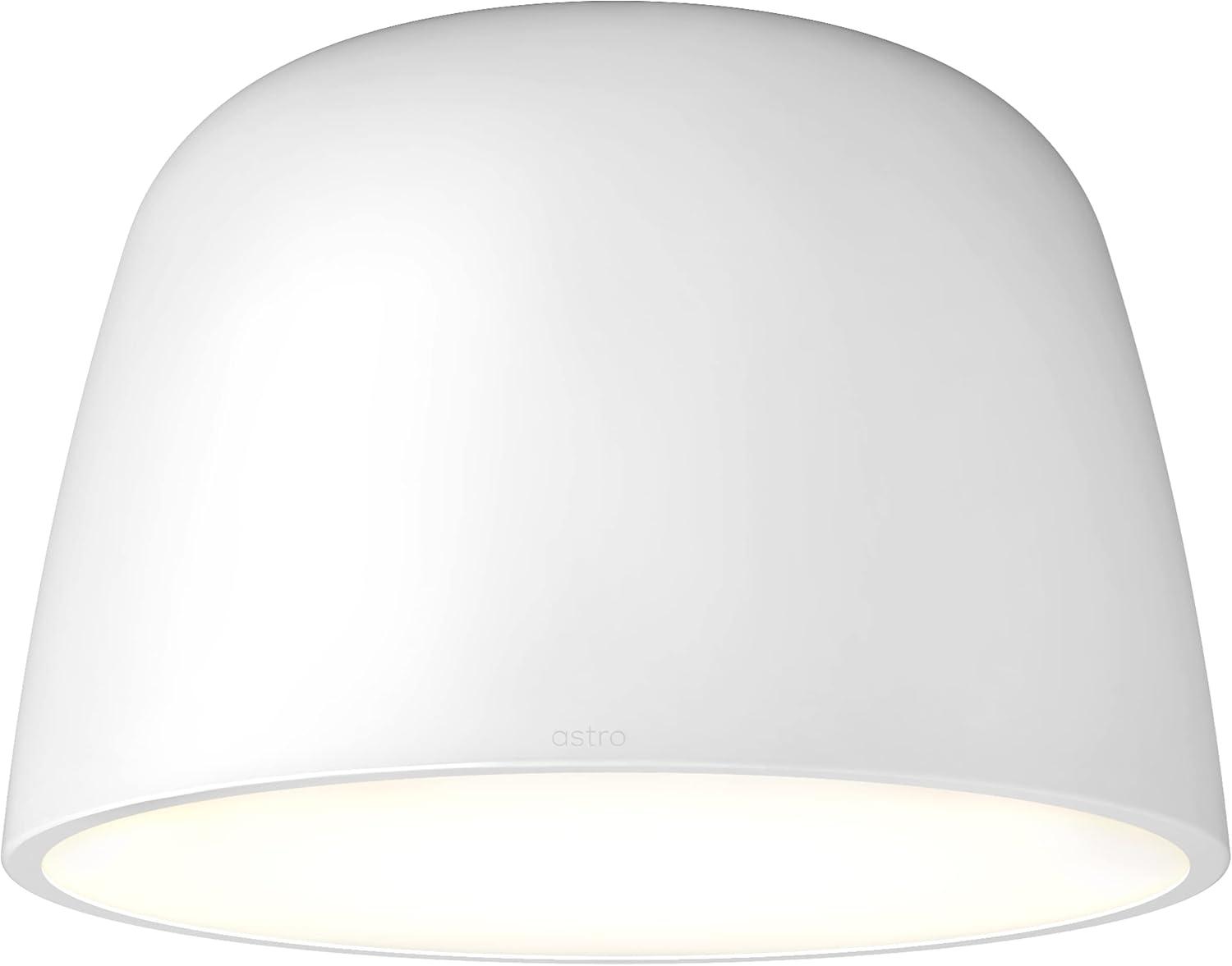 Contemporary Matte White LED Ceiling Light with Crystal Embellishment