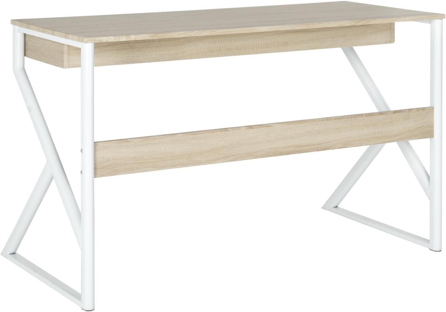 Bryant 47" White and Natural Wood Home Office Desk