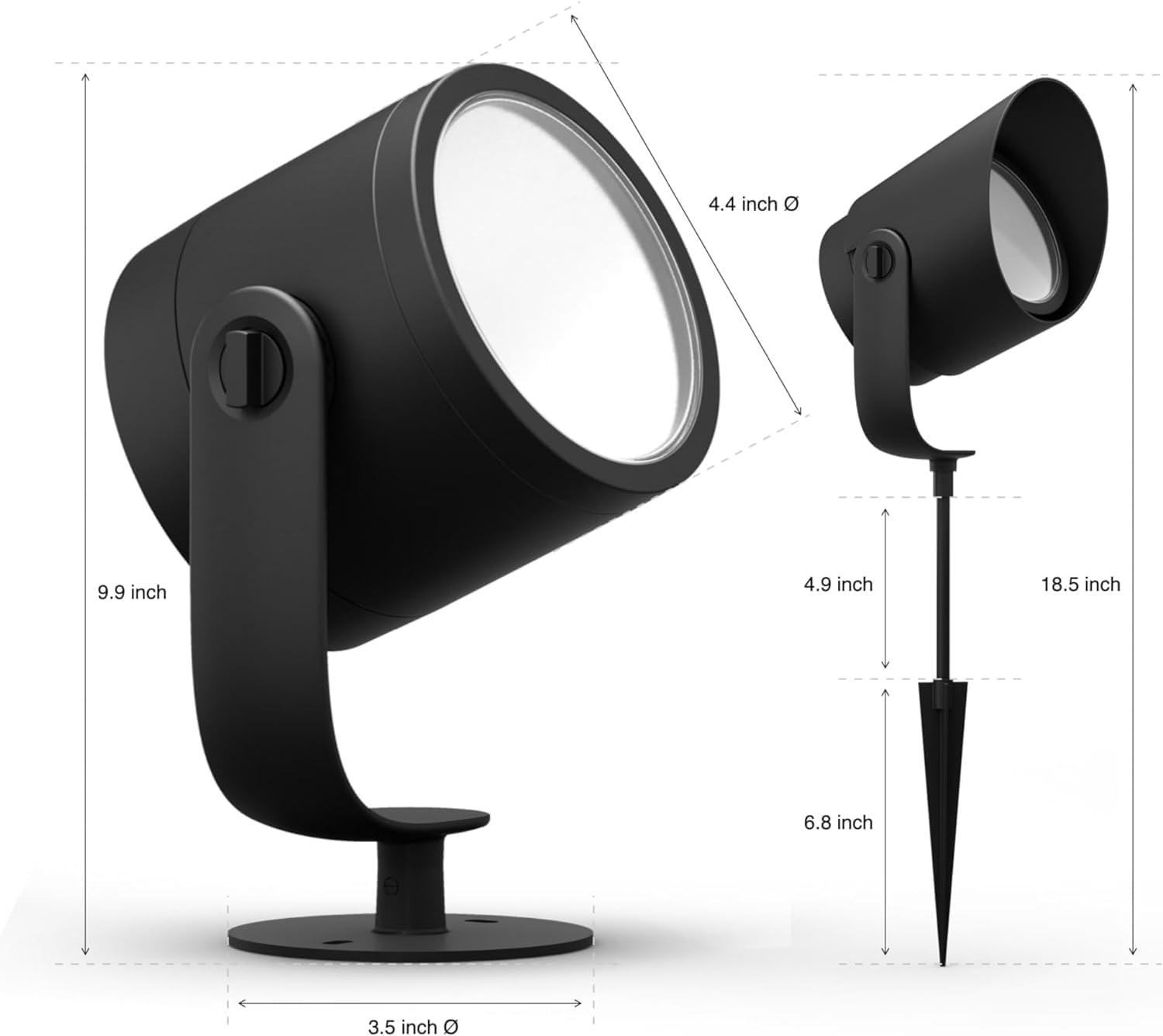 Lily XL Black and White LED Outdoor Spot Light