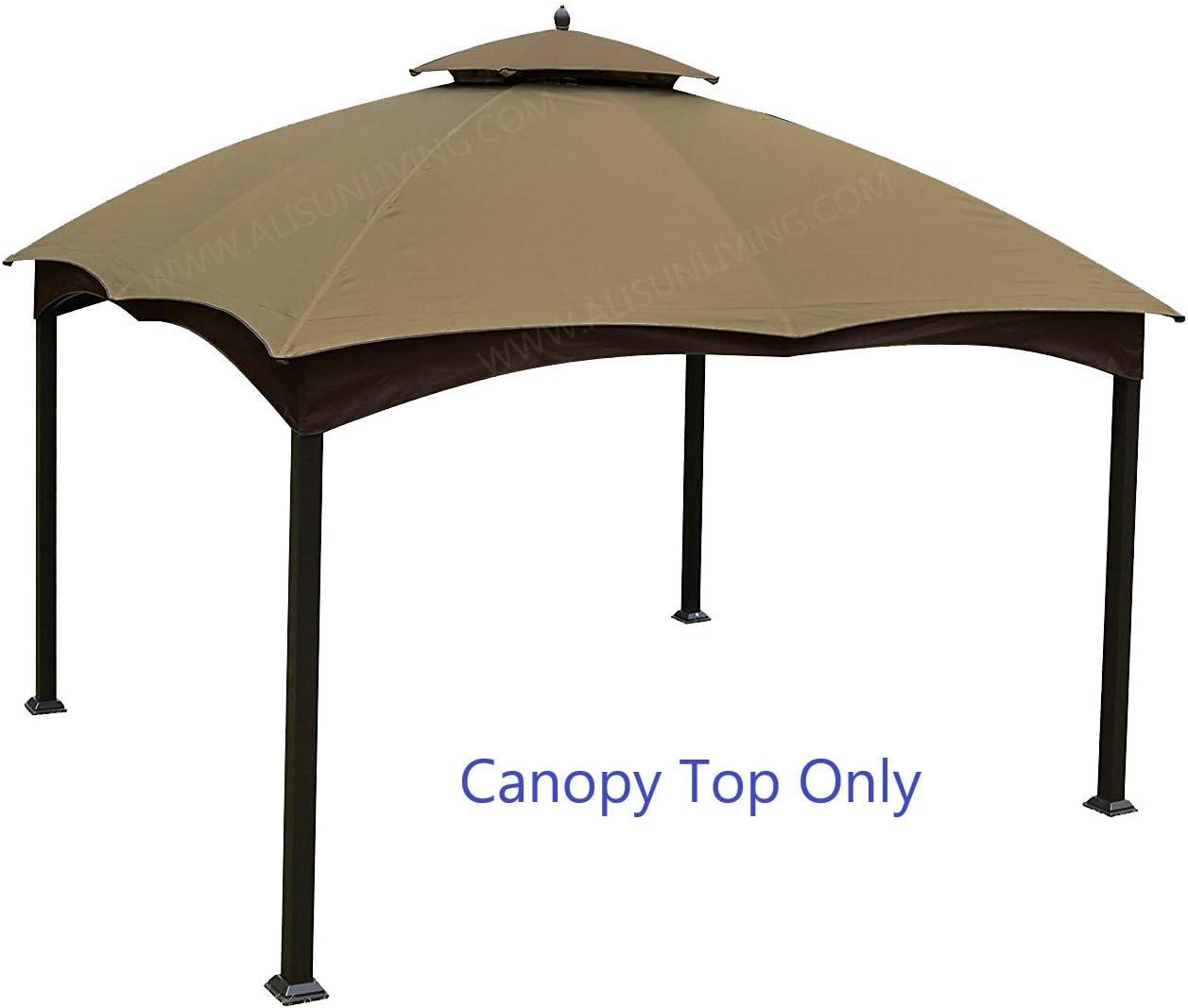 Golden Brown UV-Protected Rectangular Gazebo Canopy Top