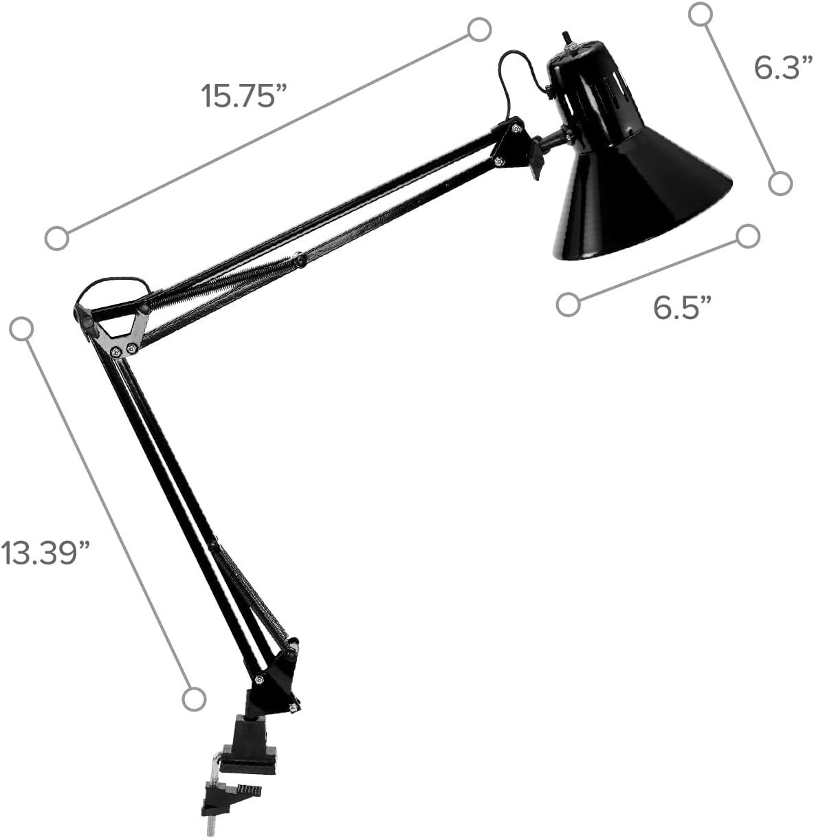 BOSTITCH Office LED Swing Arm Desk Lamp with Clamp Mount