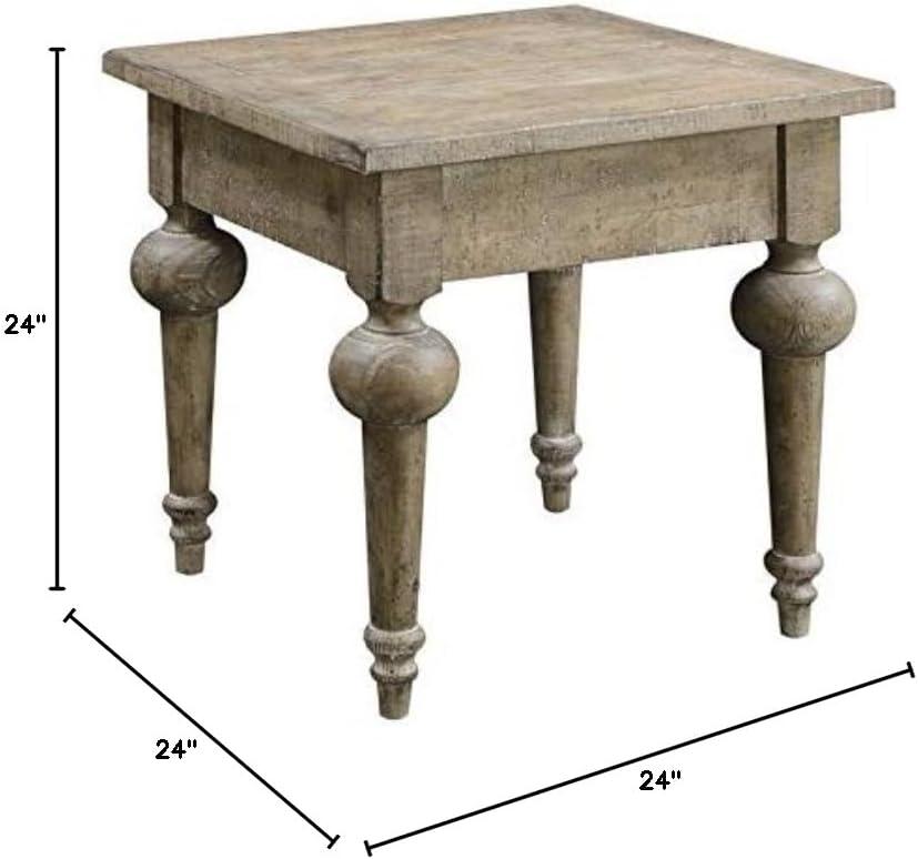 Wallace & Bay Oceans Square End Table, Sandstone Buff