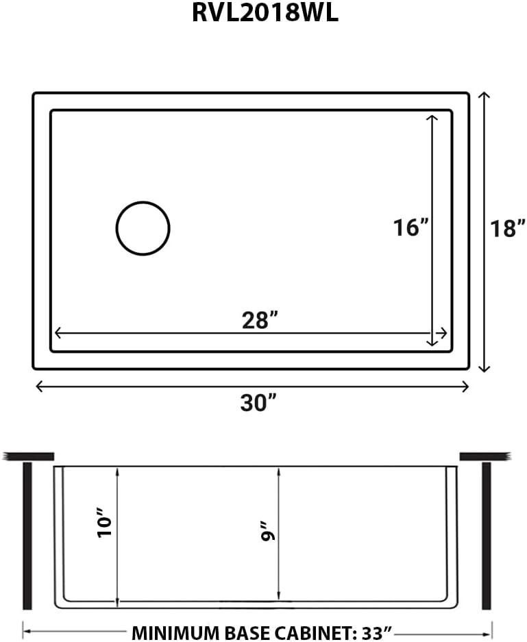 30-Inch Glossy White Fireclay Farmhouse Kitchen Sink