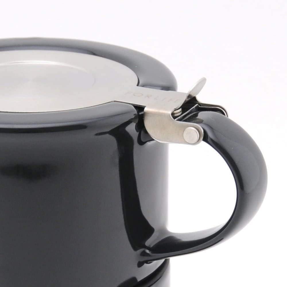 saney Tea for One with Infuser 14 ounces, Black Graphite