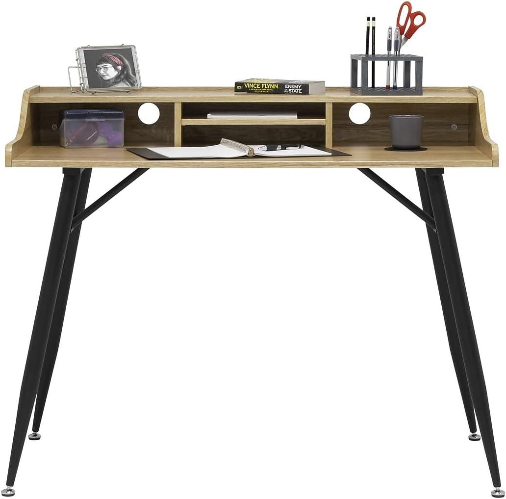 Woodford 42" Wide Writing Desk with Storage Hutch for Home Office Small Spaces