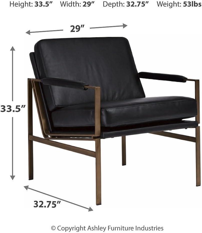 Signature Design by Ashley Contemporary Puckman Accent Chair Black