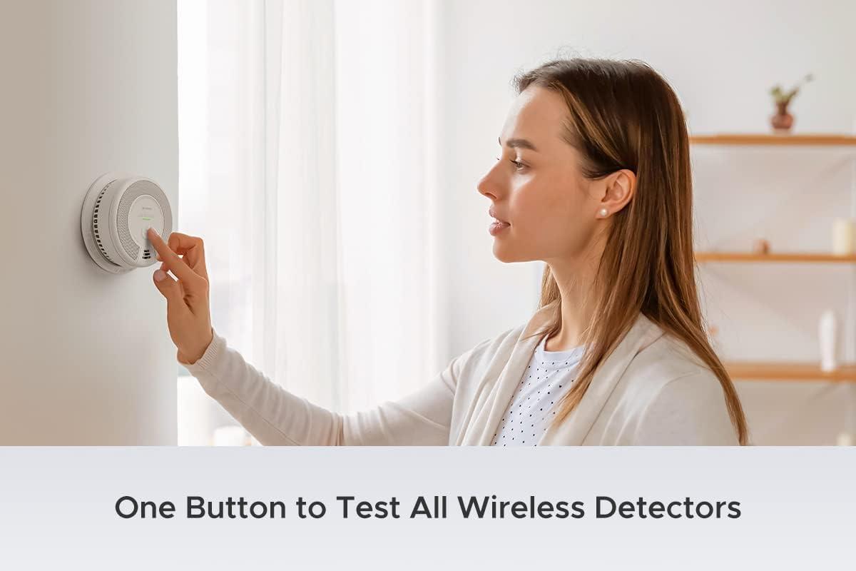 X-Sense Wireless Interconnected Combination Smoke and Carbon Monoxide Detector, 10-Year Battery Powered Fire and CO Alarm, SC06-W, Pack of 1