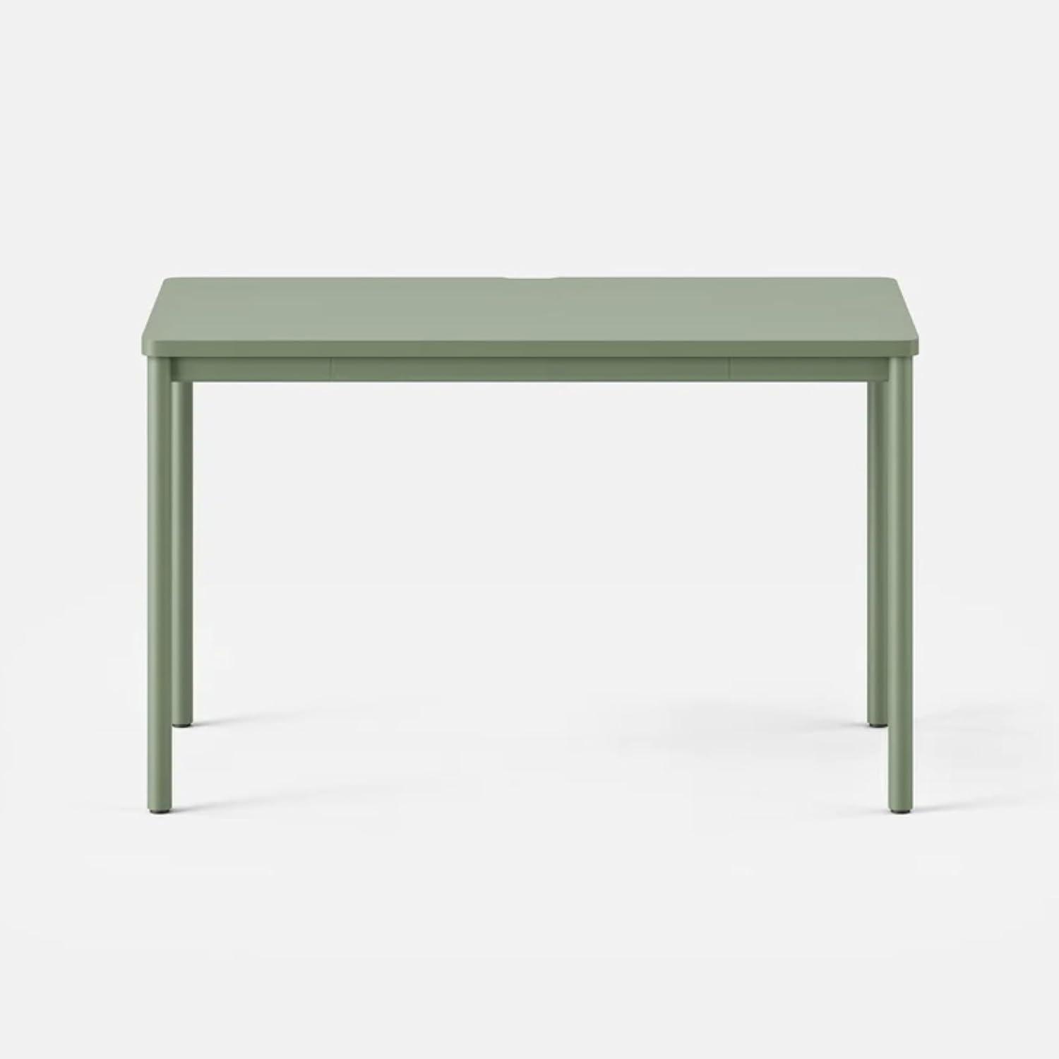 Sage Green Adjustable Height Desk with Drawer, 48 Inches