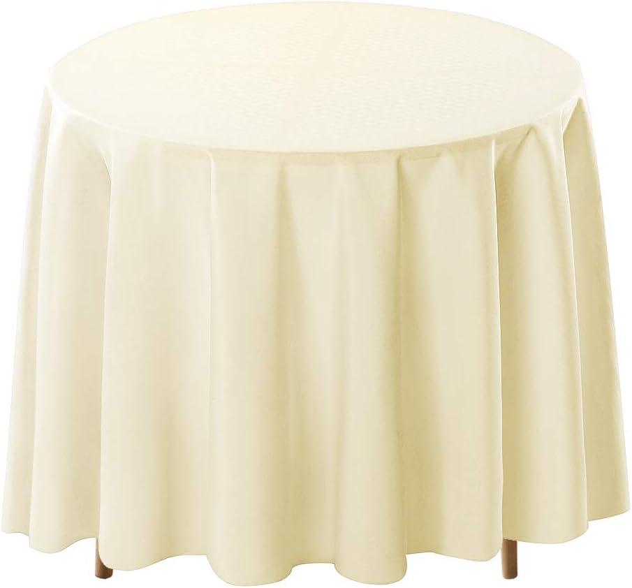 Craft & Party Polyester Tablecloth 120" Round (Ivory)