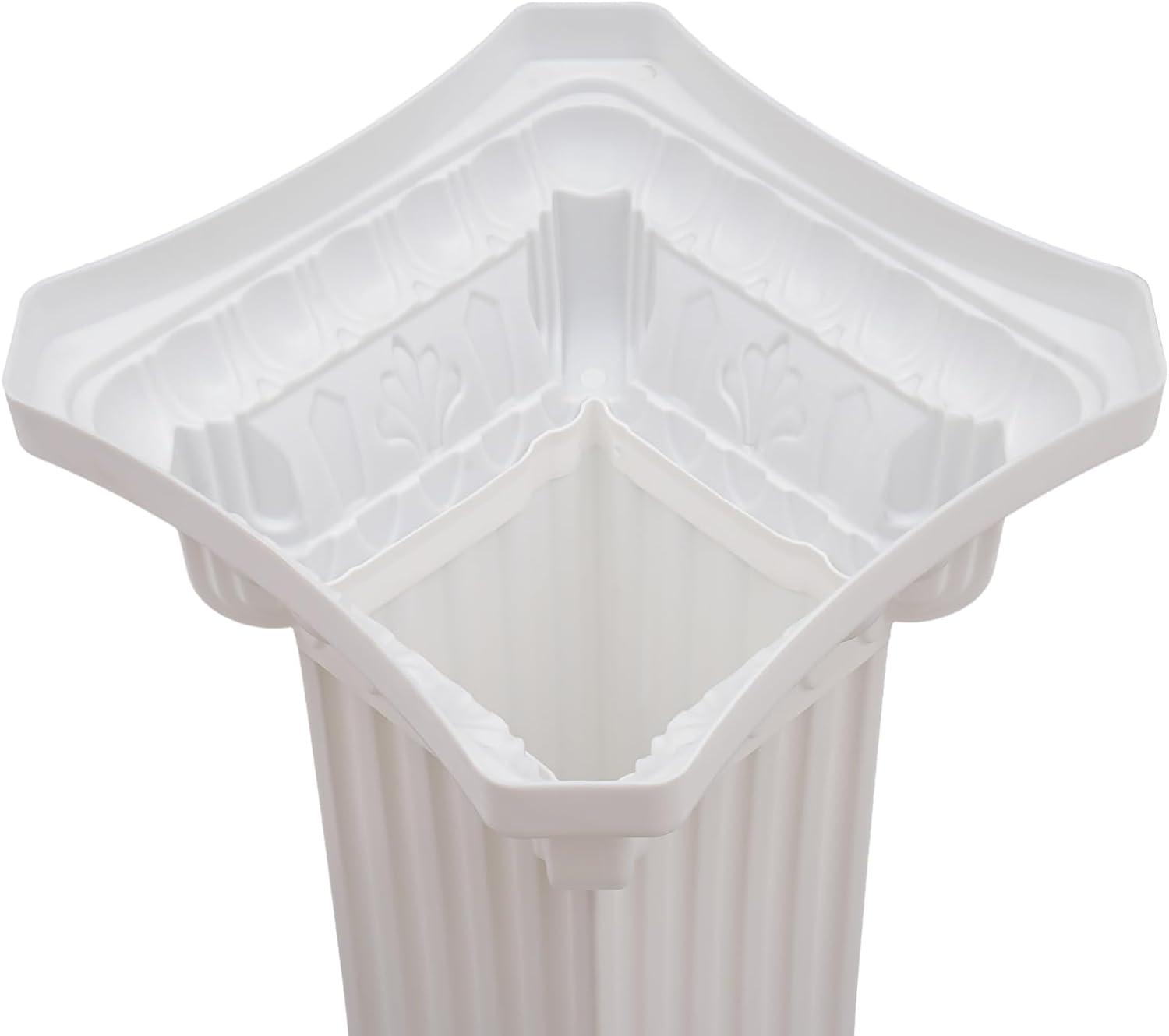 2Pcs European Style Roman Columns Wedding Column Stand Roman Pillar Plastic Greek Column Statue Plant Stand Wedding Event Party Decorative Column Pedestal Flower Pot Holder Decor (10.63x34.65 Inch)