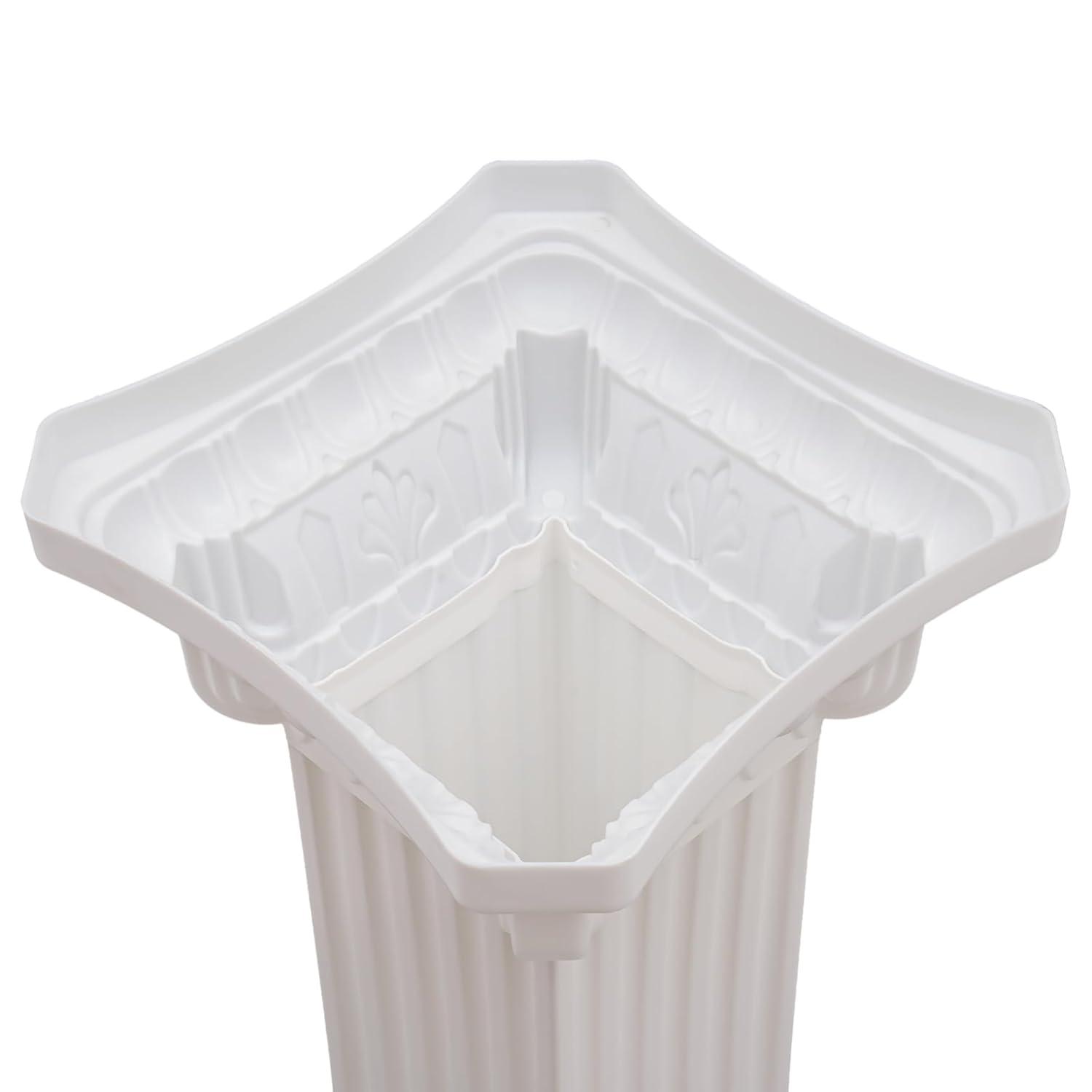 2Pcs European Style Roman Columns Wedding Column Stand Roman Pillar Plastic Greek Column Statue Plant Stand Wedding Event Party Decorative Column Pedestal Flower Pot Holder Decor (10.63x34.65 Inch)