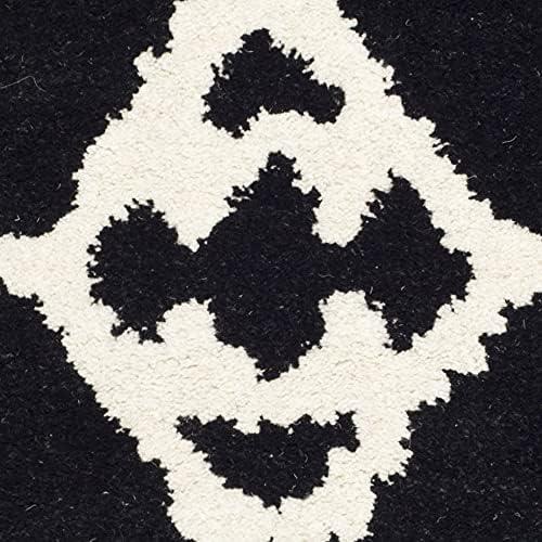 Wyndham WYD323 Hand Tufted Indoor Accent Rug - Black/Ivory - 2'6"x4' - Safavieh.