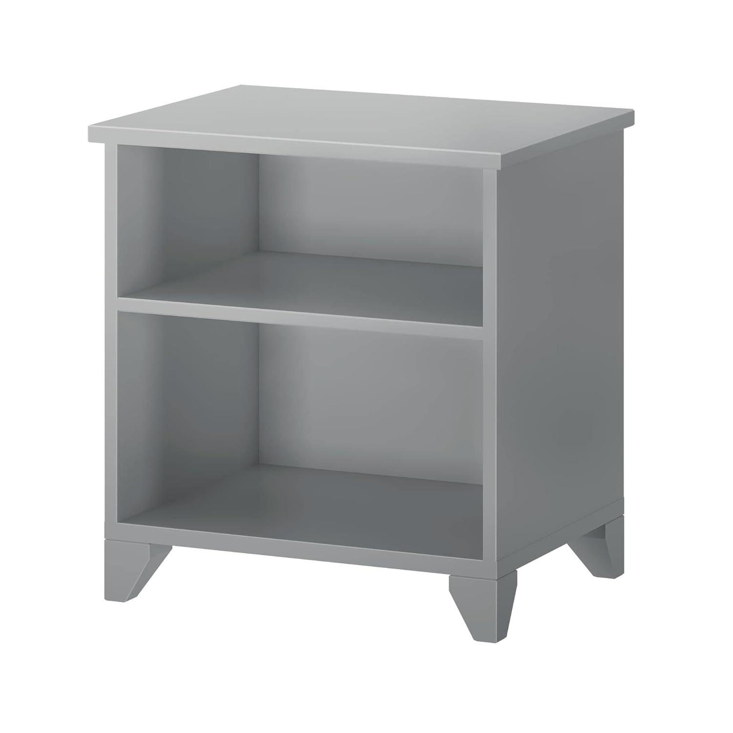 Max & Lily Classic Wood Nightstand with 1 Drawer, Kids Bedside Table/End Table, Small Nightstand for Bedroom, Grey