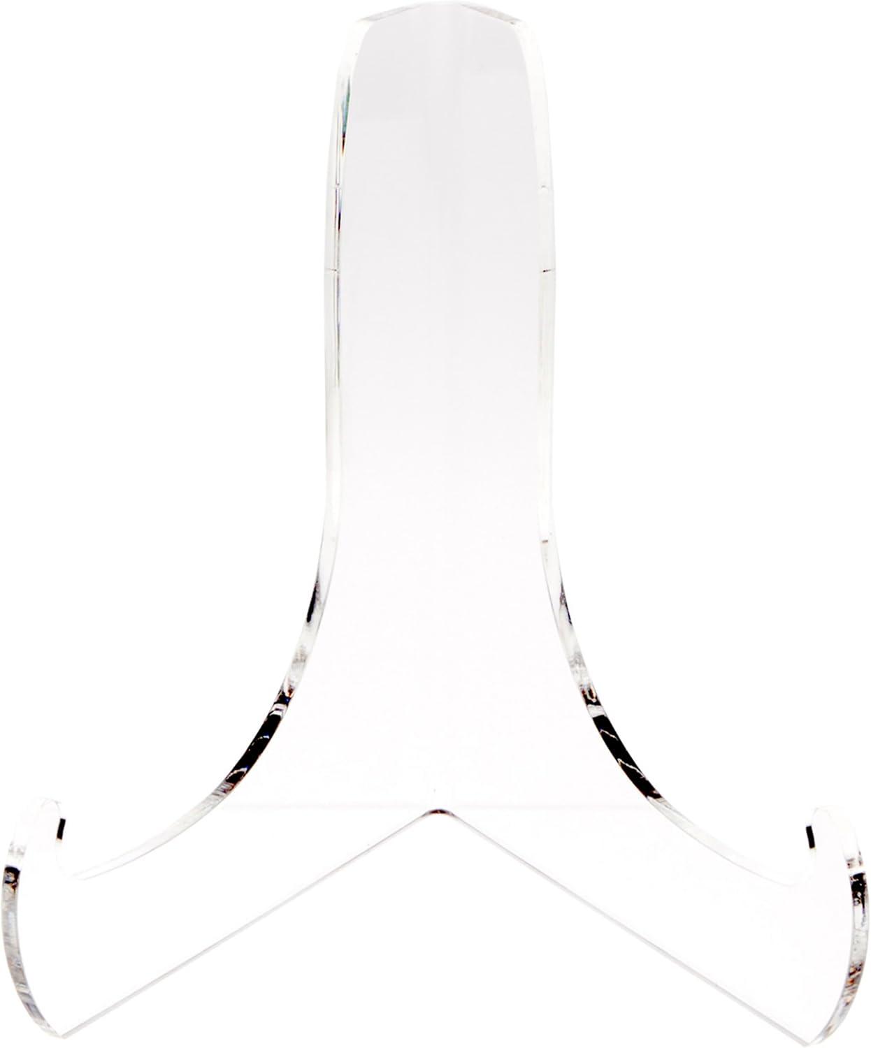 Plymor Clear Acrylic 60-Degree Angle Easel with Deep Support Ledges, 7.5" H x 7" W x 5.75" D