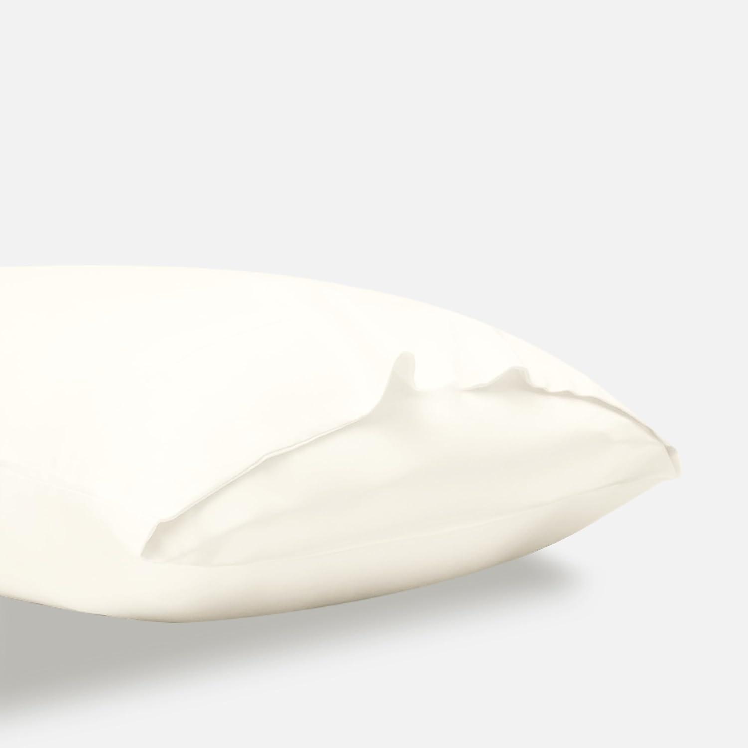 DOZ Bamboo Viscose Pillowcase Set, Organically Grown Bamboo, Buttery Soft, Cooling, High GSM Ivory Standard/Queen