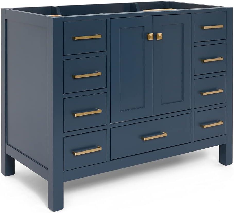 Ariel A043s-Bc Cambridge 42" Single Free Standing Vanity Cabinet Only - Blue