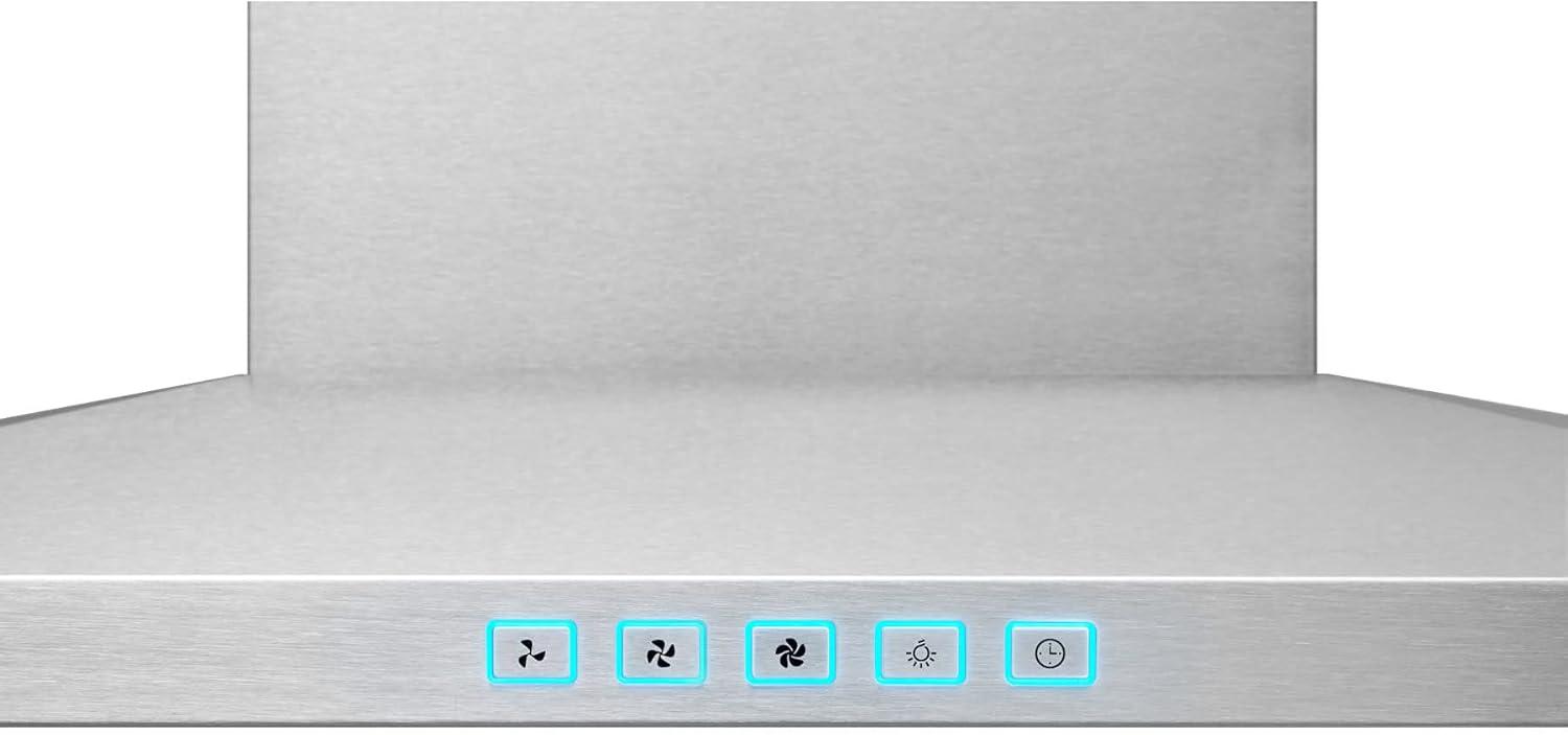 Broan 30" Classic Pyramid Chimney Hood, 450 CFM, LED, LOW PROFILE