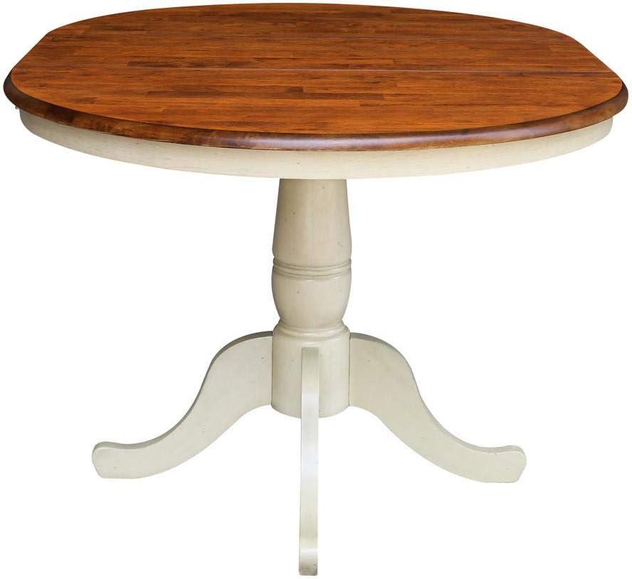 36" Round Dining Table with 12" Leaf - International Concepts