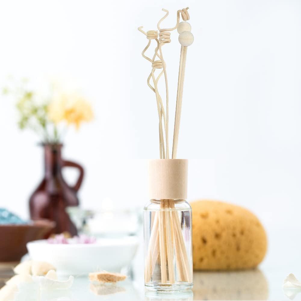6Pcs Reed Diffuser Sticks, Natural Rattan Wood Sticks Essential Oil Aroma Diffuser Sticks Refill Replacement for Aroma Fragrance