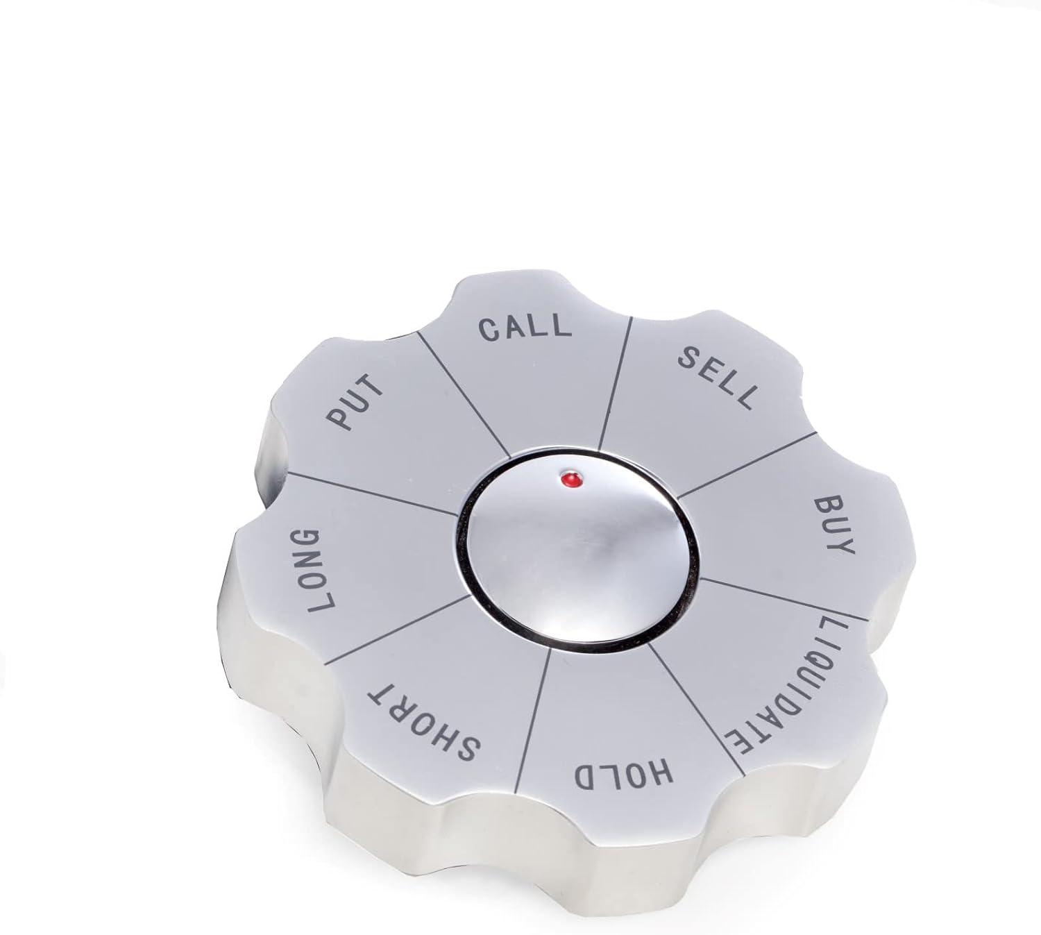Bey-Berk International G530B Stock Market Spinner Decision Maker Paperweight - Silver