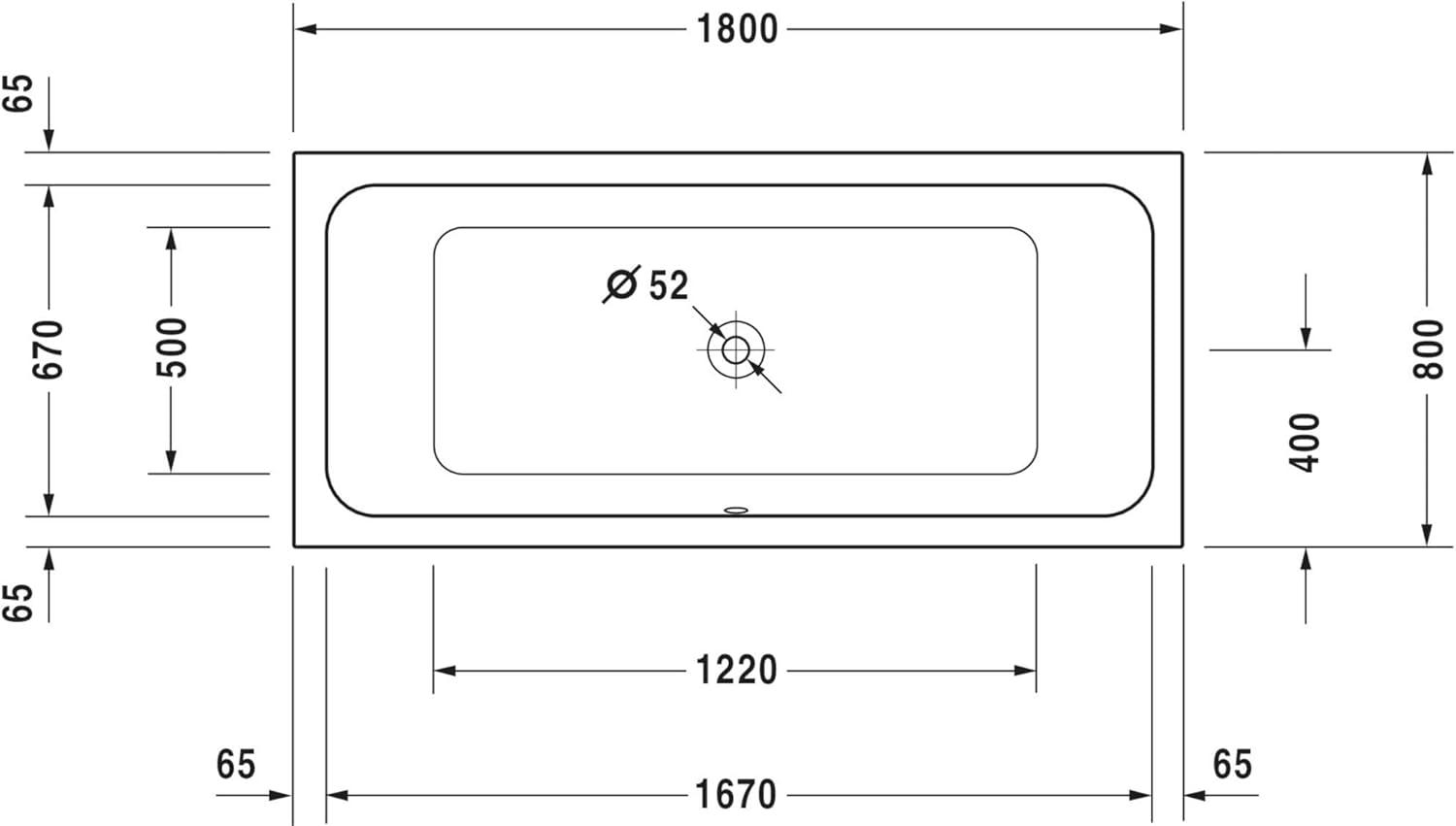 D-Code 59" x 30" Drop In Soaking Bathtub