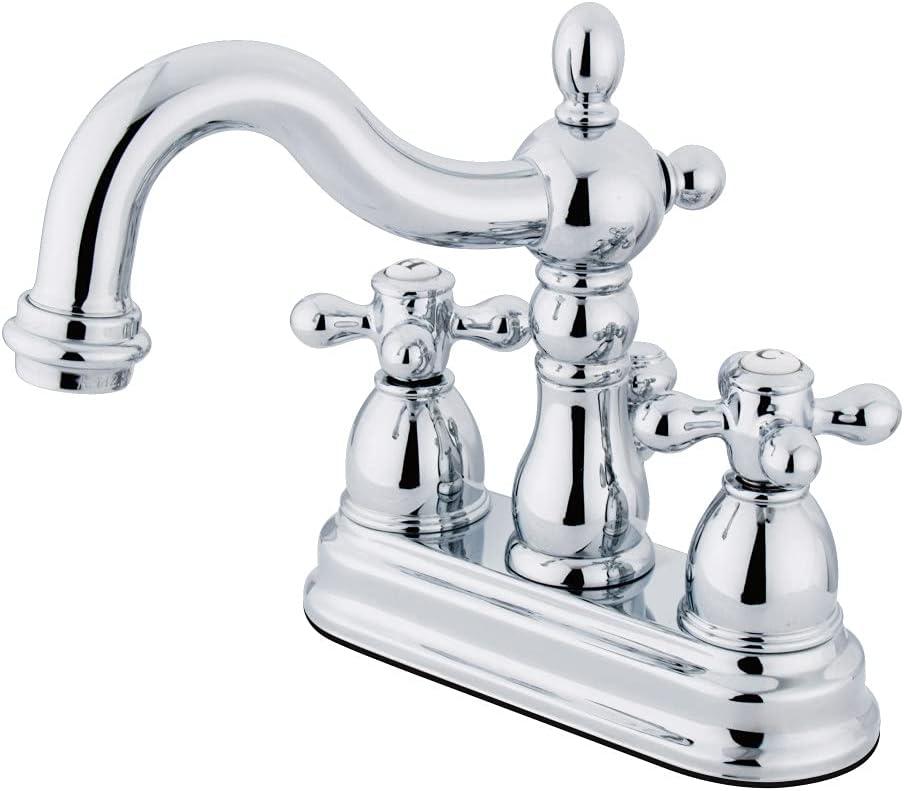 Kingston Brass KS1601AX 4 in. Centerset Bathroom Faucet, Polished Chrome