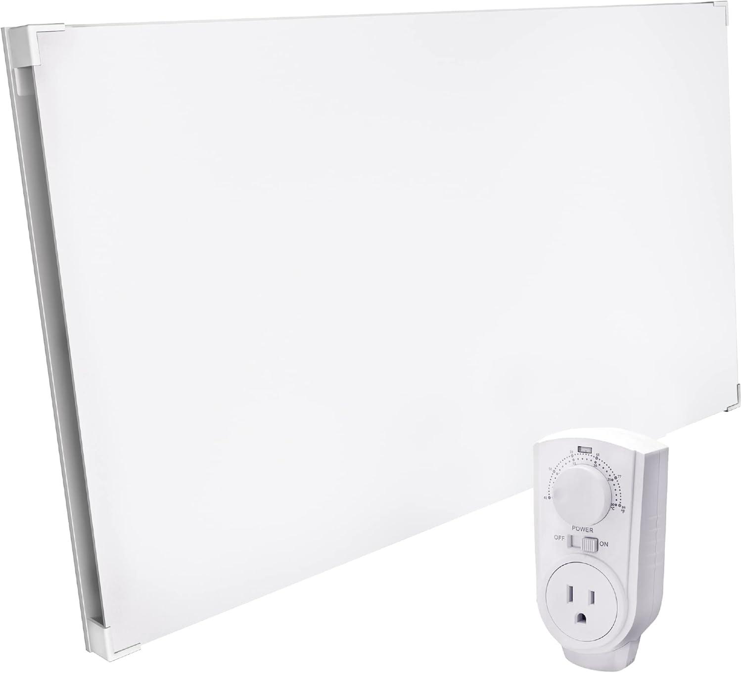 White Electric Wall Heater with Thermostat and Convection