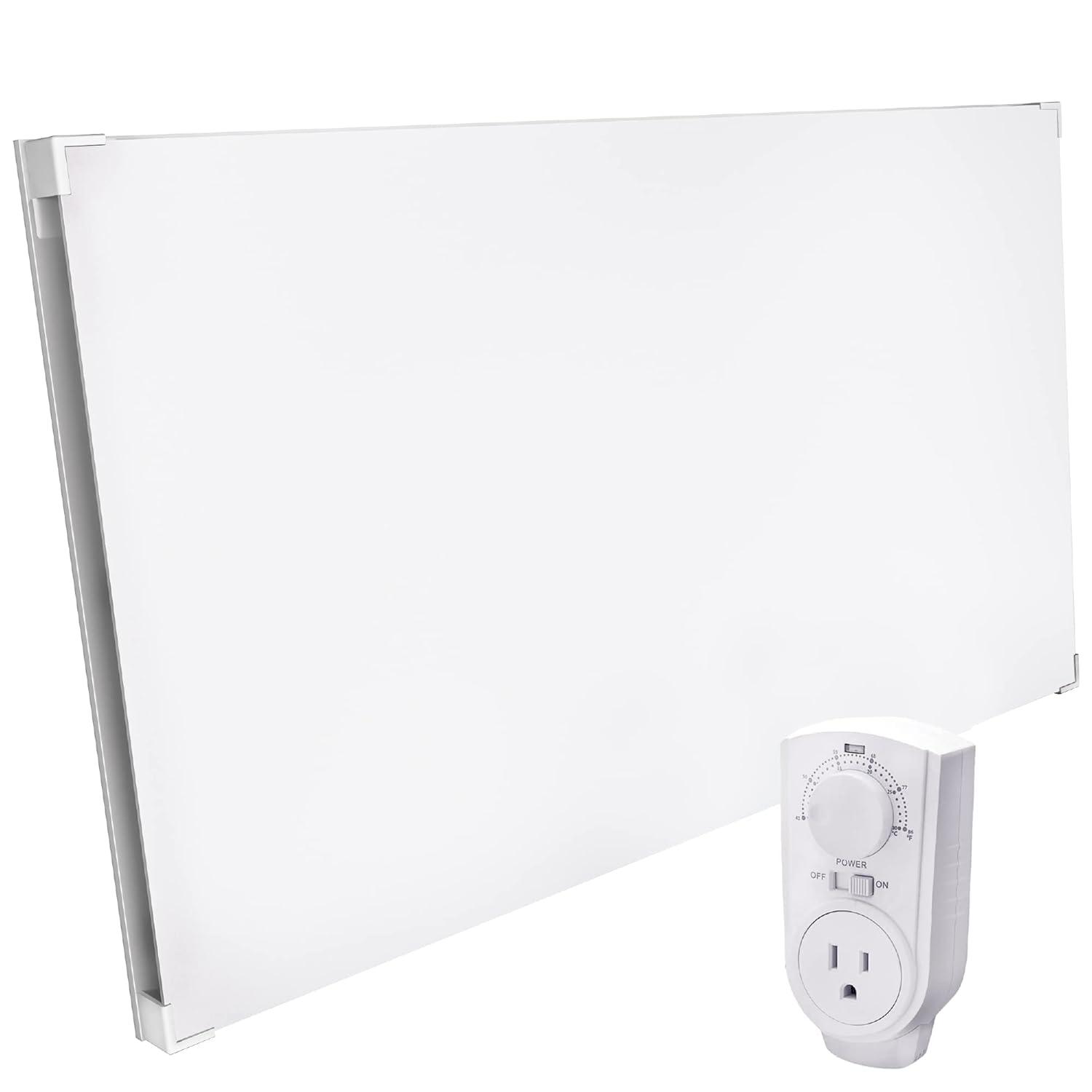 White Electric Wall Heater with Thermostat and Convection