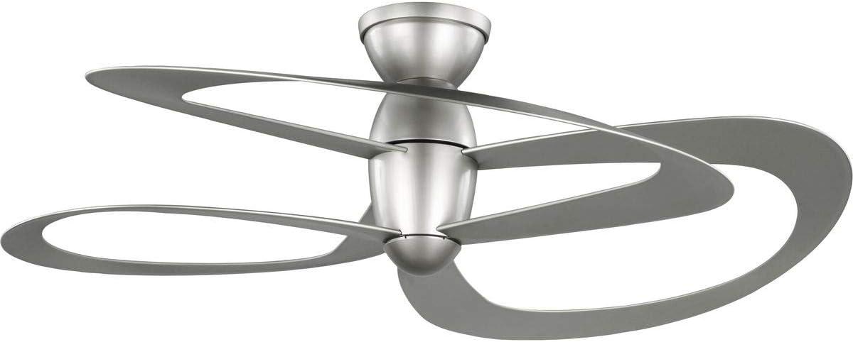 Willacy 48-Inch Painted Nickel Smart Ceiling Fan with Lighting