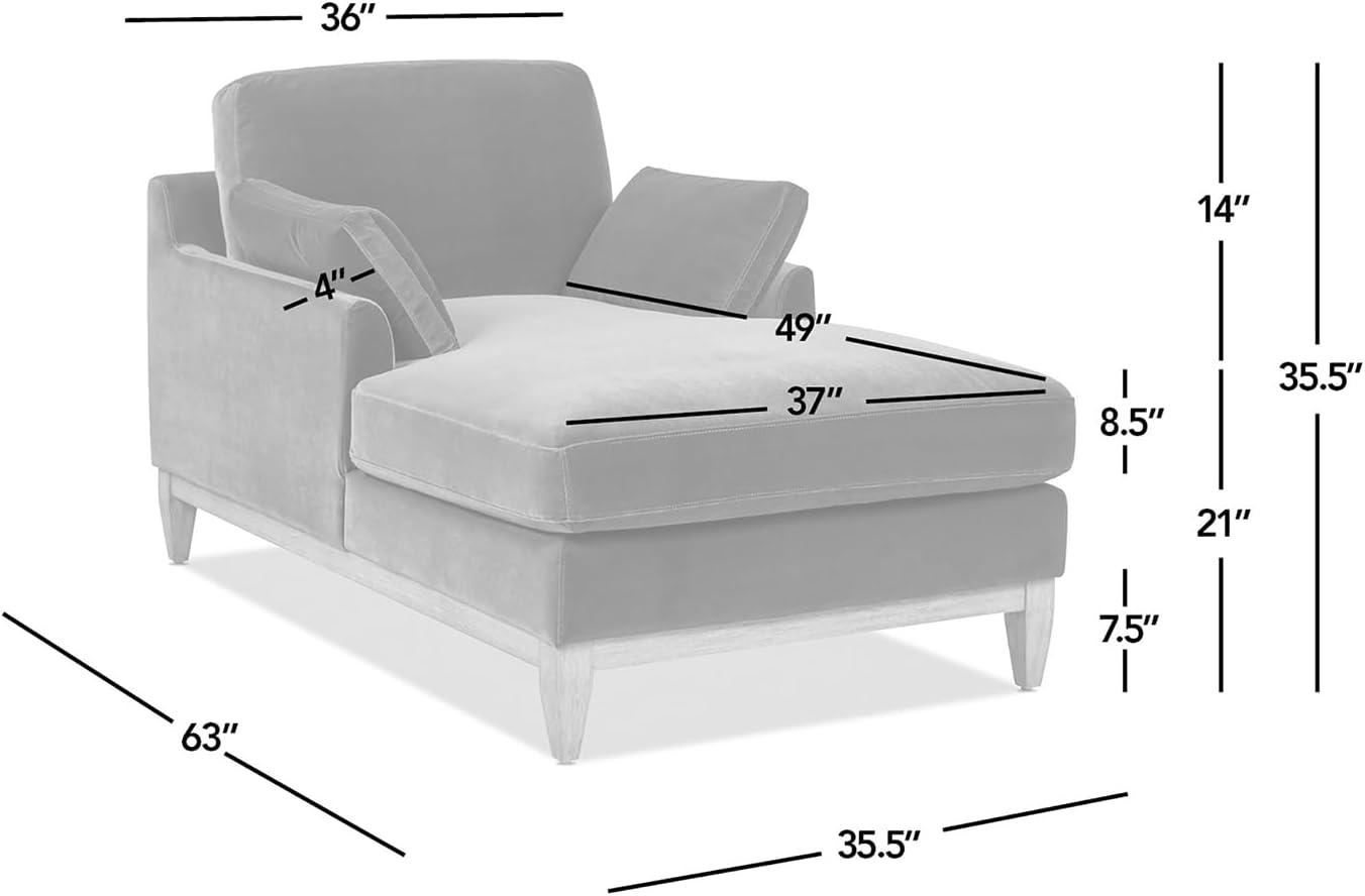 Jennifer Taylor Home Pasadena Modern Farmhouse Chaise Lounge Chair, Olive Green